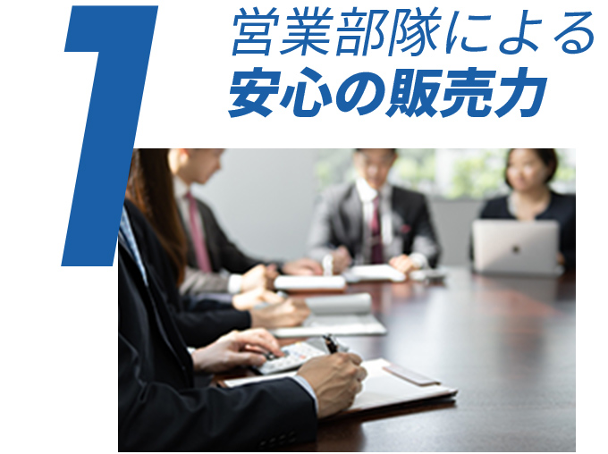 営業部隊による安心の販売力